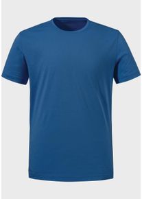Sch&ouml;ffel Funktionsshirt SCH&Ouml;FFEL "T Shirt Buchberg M", Herren, Gr. 46, blau (8405, blau), Oberstoff: 60% Baumwolle, 40% Polyester, Rundhals, Shirts Funktionsshirt