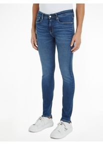 Skinny-fit-Jeans Calvin Klein Jeans "SKINNY", Herren, Gr. 34, L&auml;nge 34, blau (denim schwarz), Denim/Jeans, Obermaterial: 94% Baumwolle, 4% Elastomultiester, 2% Elasthan, unifarben, skinny fit, Jeans Skinny-fit-Jeans, im 5-Pocket-Style