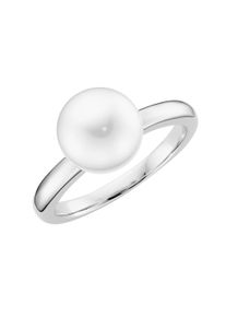 Perlenring "Ring mit Muschelkern-Perle, Silber 925" Gr. 58, silber, Giorgio Martello MILANO, Fingerringe, Damen, 58, Silber 925 (Sterlingsilber), Perlenring
