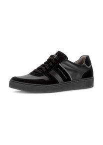 Sneaker Pius Gabor, Herren, Gr. 6,5 (40), schwarz (schwarz, grau), Nappaleder, Veloursleder, unifarben mit Farbeinsatz, Schuhe Sneaker, Freizeitschuh, Halbschuh, Schn&uuml;rschuh in Bequemweite G (= weit)