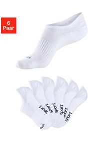 Sneakersocken Bench., Damen, Gr. 35-38, wei&szlig; (6x wei&szlig;), Baumwollmischung, unifarben, elastisch, Socken Sneakersocken, nicht sichtbar in Sneakern