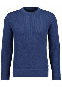 Rundhalspullover Ragman, Herren, Gr. 50, blau (taubenblau), Strick, 95% Baumwolle 5% Kaschmir, ohne Ausschnitt, Pullover Rundhalspullover