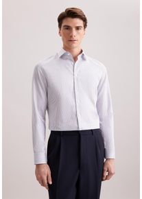 Businesshemd Seidensticker "Schwarze Rose", Herren, Gr. XL (44), normale &Auml;rmell&auml;ngen, dunkelblau, 100% Baumwolle, gestreift, slim fit, 2-Knopf-Manschette, Hemden Businesshemd, Slim 1/1 Kentkragen Gestreift