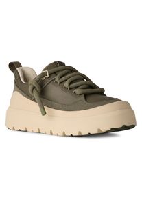 UGG Australia Sneaker UGG "HERITAGE UTILITY SNEAKER", Herren, Gr. 10 (43), khaki, creme, Glattleder, Synthetik, Textil, Veloursleder, Schuhe Sneaker, Plateausneaker mit weichem Schaftrand