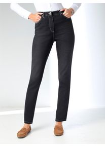 Bequeme Jeans Classic Basics, Damen, Gr. 46, Normalgr&ouml;&szlig;en, schwarz (schwarz, denim), 81% Baumwolle, 17% Polyester, 2% Elasthan, unifarben, lang, Jeans Bequeme Jeans