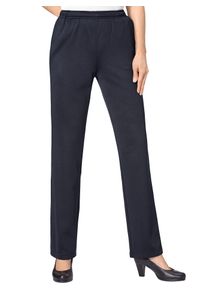 Jerseyhose Classic Basics, Damen, Gr. 46, Normalgr&ouml;&szlig;en, blau (marine), 100% Polyester, gemustert, unifarben, lang, Hosen Jerseyhose