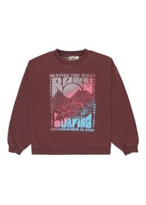 Sweatshirt Roxy "Lineup Brushed", M&auml;dchen, Gr. 12(148-156cm), huckleberry, Obermaterial: 55% Walkfrottier, 25% Walkfrottier, 20% Microfaser;, Sweatshirts Sweatshirt