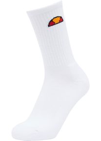 Sportsocken Ellesse, Herren, Gr. 12 (46/47/48), wei&szlig;, Materialmix, unifarben mit Farbeinsatz, Socken Sportsocken