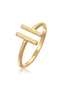 Silberring Elli "Ring Geo Stab Trend Offen 925 Silber" Gr. 54, gold, Fingerringe, Damen, 54, Silber 925 (Sterlingsilber), Silberring