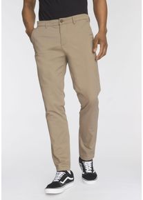 Jack & Jones Chinohose JACK & JONES "JPSTMARCO mit schmalem Bein und pflegeleichtem Stoff", Herren, Gr. 32, L&auml;nge 34, beige, Twill, Obermaterial: 98% Baumwolle, 2% Elasthan, unifarben, washed, schmal lang, Hosen Chinohose, washed, modisch, schmal, Baumwollmischung