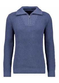 Rundhalspullover Ragman, Herren, Gr. 50, blau, melange, 782, Strick, 100% Baumwolle, ohne Ausschnitt, Pullover Rundhalspullover