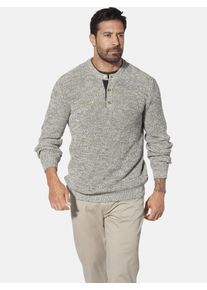 Strickpullover Jan Vanderstorm "Pullover TJUSE", Herren, Gr. L, wei&szlig; (beige melange), Obermaterial: 100% Baumwolle CO., mehrfarbig, Pullover Strickpullover