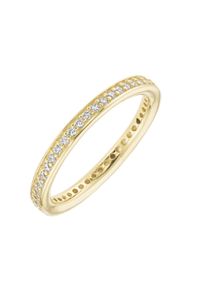 Silberring Smart Jewel "Ring mit Zirkonia, Silber 925" Gr. 52, gold, Fingerringe, Damen, 52, Silber 925 (Sterlingsilber), Silberring