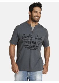 T-Shirt Jan Vanderstorm "T-Shirt NANTE", Damen, Gr. 4 XL, grau, Obermaterial: 100% Baumwolle CO., comfort fit normal, Rundhals, Shirts T-Shirt