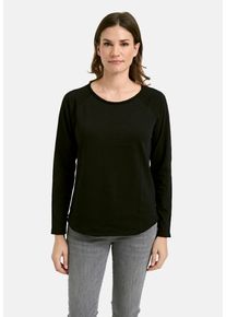 Smith & Soul Langarmshirt SMITH & SOUL, Damen, Gr. XL, schwarz, Jersey, Obermaterial: 100% Baumwolle, unifarben, h&uuml;ftlang, tiefer Rundhals, Raglan&auml;rmel, Shirts Langarmshirt, mit Rundhals, Raglan&auml;rmel