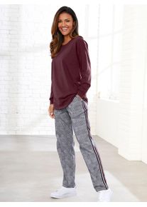 Schlupfhose, Damen, Gr. 46, Normalgr&ouml;&szlig;en, schwarz-wei&szlig; (schwarz, wei&szlig;, bedruckt), 100% Baumwolle, gemustert, kariert, lang, Hosen Schlupfhose