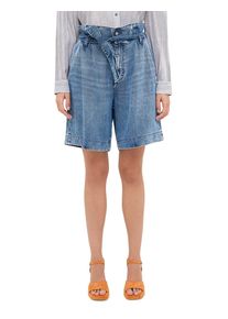 Loose-fit-Jeans Mustang "Damen Style Jericho Shorts", Damen, Gr. 30, 581 mittelblau, Denim/Jeans, 100% Lyocell, unifarben, loose fit, Jeans Loose-fit-Jeans