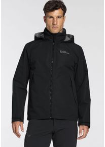 Funktionsjacke Jack Wolfskin "ELDERBERG", Herren, Gr. M, schwarz, Obermaterial: 100% Polyester. Futter: 100% Polyester. Netzfutter: 100% Polyester, hoch geschlossener Ausschnitt, mit verstellbarem Klettverschluss, Jacken Funktionsjacke