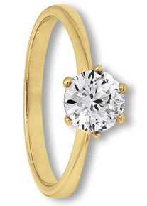 Goldring ONE ELEMENT "Zirkonia Ring aus 333 Gelbgold" Gr. 54, gold, Fingerringe, Damen, 54,mit Zirkonia, Gelbgold 333, Goldring