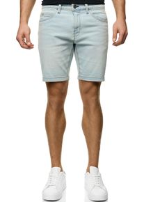 Shorts INDICODE "INMacfly", Herren, Gr. S, N-Gr, acid spray, Web, Obermaterial: 98% Baumwolle, 2% Elasthan, unifarben, regular fit knielang, Hosen Shorts