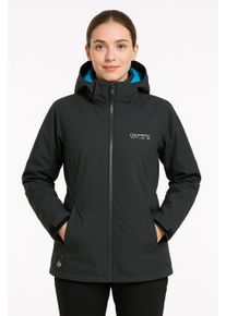 Winterjacke DEPROC Active "Whistler 3in1 II WMN", Damen, Gr. 50 (XL), grau (anthra), 96% Polyester; 4% Elasthan, mit verstellbarem Klettverschluss, Jacken Winterjacke, auch in Gro&szlig;en Gr&ouml;&szlig;en erh&auml;ltlich