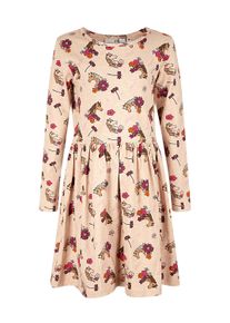 Sommerkleid happy girls "dress", M&auml;dchen, Gr. 116, EURO-Gr&ouml;&szlig;en, beige, Stoff, 100% Baumwolle, normal, Kleider Sommerkleid