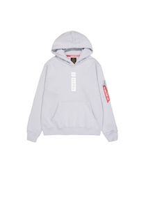 Hoodie Alpha Industries "Alpha Puff Print Hoodie", Herren, Gr. XL, grau (pastel grau), Obermaterial: 80% Baumwolle, 20% Polyester, regular fit, Sweatshirts Hoodie