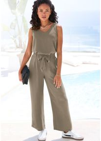 Schlupfhose Vivance, Damen, Gr. 46, N-Gr, gr&uuml;n, Web, Obermaterial: 100% Polyester, unifarben, figurumspielend kn&ouml;chelfrei, Hosen Schlupfhose, mit elastischem Bund, Sommerhose, Basic, Topseller