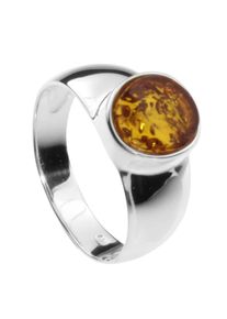 Fingerring OSTSEE-SCHMUCK "- Aletta - Silber 925/000 - Bernstein" Gr. 62, silber (silber 925, silberfarben, wei&szlig;), Fingerringe, Damen, 62, Fingerring