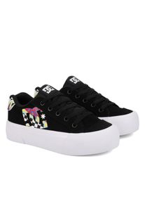 Sneaker DC Shoes "Chelsea Platform", Damen, Gr. 8,5(40), schwarz (schwarz, multi), Obermaterial:55.1% Leder, 44.9% Synthetikmaterial;, Schuhe Sneaker