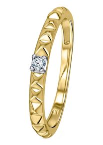 Diamantring ONE ELEMENT "0,04 ct Diamant Brillant Ring aus 585 Gelbgold" Gr. 52, gold, Fingerringe, Damen, 52,mit Brillant, Gelbgold 585, Diamantring