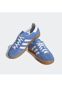 Sneaker adidas originals "GAZELLE INDOOR", Damen, Gr. 39, blau fusion, ftwr wei&szlig;, gold metallic, Leder, Synthetik, Schuhe Sneaker, Topseller
