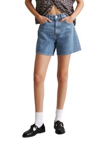 Marc O'Polo Jeansshorts MARC O'POLO DENIM "Filda relaxed", Damen, Gr. 32, N-Gr, blau (medium blau), Denim/Jeans, Obermaterial: 100% Baumwolle, relaxed fit, Jeans Jeansshorts