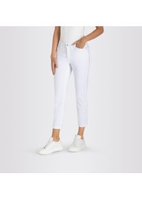 7/8-Jeans MAC "Dream Summer", Damen, Gr. 32, L&auml;nge 28, wei&szlig; (wei&szlig; denim), Denim/Jeans, Obermaterial: 75% Baumwolle, 12% Modal, 9% Polyester, 4% Elasthan, figurbetont kn&ouml;chelfrei, Jeans 7/8-Jeans, verk&uuml;rzt mit Schlitz am Saum, Topseller