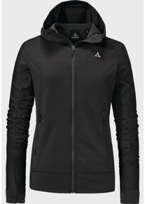 Sch&ouml;ffel Fleecejacke SCH&Ouml;FFEL "Mountain Fleece Hoody Style Blaueis WMS", Damen, Gr. 46, schwarz (9990, schwarz), Oberstoff : 94% Polyester 6% Elasthan, regular fit, hoch geschlossener Ausschnitt, Jacken Fleecejacke