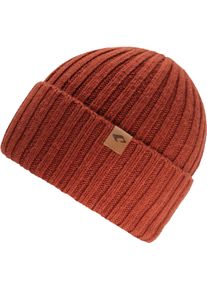 Strickm&uuml;tze Chillouts "Darian Hat", Herren, braun (rust), Feinstrick, Baumwollmischung, unifarben, M&uuml;tzen Strickm&uuml;tze, mit extra hohem Umschlag