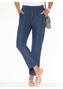 Schlupfhose Classic Basics, Damen, Gr. 46, Normalgr&ouml;&szlig;en, blau (marine, meliert), 100% Polyester, meliert, Hosen Schlupfhose