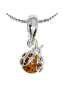 Kette mit Anh&auml;nger OSTSEE-SCHMUCK "OSTSEE-SCHMUCK Kette mit Anh&auml;nger kleiner Marienk&auml;fer", silber (wei&szlig;, neutral), Halsketten, M&auml;dchen, 36 bis 38cm, Silber 925 (Sterlingsilber), L: 36 38, Kette mit Anh&auml;nger