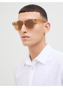 Jack & Jones Sonnenbrille JACK & JONES "JACPONTUS SUNGLASSES NOOS", Herren, braun (braun stone), unifarben, Sonnenbrillen Sonnenbrille