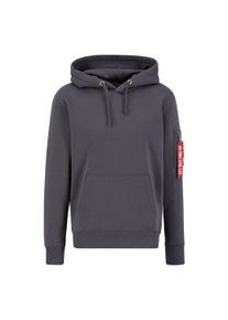Hoodie Alpha Industries "Air Force Hoodie", Herren, Gr. S, grau (vintage grau), Obermaterial: 80% Baumwolle, 20% Polyester, regular fit, Sweatshirts Hoodie