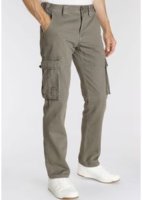 MAN'S WORLD Cargohose MAN'S WORLD, Herren, Gr. 46, N-Gr, gr&uuml;n (olivgr&uuml;n), Obermaterial: 100% Baumwolle, unifarben, bequem lang, Hosen Cargohose, mit aufgesetzten Taschen, Topseller