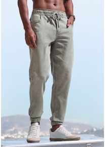 Jogger Pants John Devin "Jogg Pants", Herren, Gr. XL (56/58), N-Gr, gr&uuml;n (khaki, denim), Jeans, Obermaterial: 65% Baumwolle, 33% Polyester, 2% Elasthan, unifarben, bequem lang, Hosen Jogger Pants, Joggpants mit elastischem Bund aus weicher Stretch-Qualit&auml;t, Topseller