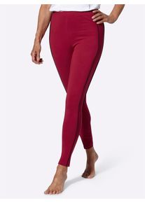 Leggings, Damen, Gr. 40, Normalgr&ouml;&szlig;en, rot (kirsche), 95% Baumwolle, 5% Elasthan, unifarben, Hosen Leggings
