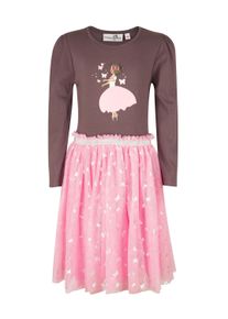 Sommerkleid happy girls "dress", M&auml;dchen, Gr. 110, EURO-Gr&ouml;&szlig;en, dunkelgrau, Stoff, 100% Baumwolle, normal, Kleider Sommerkleid