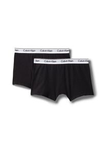 Trunk "2PK TRUNK", M&auml;dchen, Gr. 128/134, 2 Stk., 2x schwarz, Jersey, Obermaterial: 95% Baumwolle, 5% Elasthan, Calvin Klein Underwear, k&ouml;rpernah, Unterhosen Trunk, mit Logobund