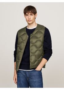 Steppweste Tommy Hilfiger "ONION QUILTED DOWN LINER VEST", Herren, Gr. L, gr&uuml;n (army gr&uuml;n), Web, Obermaterial: 100% Polyamid. Futter: 100% Polyamid. Wattierung: 90% Daunen, 10% Federn, V-Ausschnitt, Westen Steppweste, mit Zwiebelsteppung