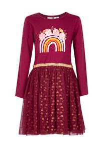 Sommerkleid happy girls "dress", M&auml;dchen, Gr. 146, EURO-Gr&ouml;&szlig;en, berry, Stoff, 100% Baumwolle, normal, Kleider Sommerkleid