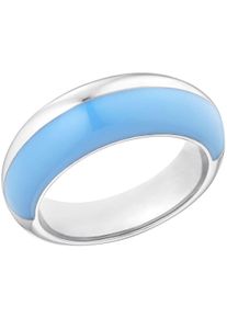 Fingerring s.Oliver "2037975/-79/-77/-78" Gr. 54, bunt (edelstahlfarben, hellblau), Fingerringe, Damen, 54, Edelstahl, 5mm, Fingerring, mit Emaille