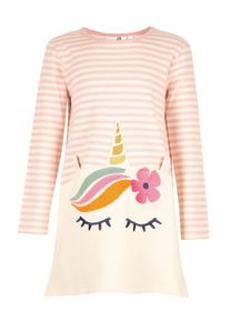 Sommerkleid happy girls "dress", M&auml;dchen, Gr. 92, EURO-Gr&ouml;&szlig;en, rosa (dusty rose), Stoff, 100% Baumwolle, normal, Kleider Sommerkleid