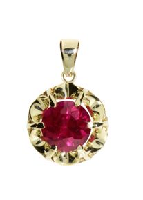 Kettenanh&auml;nger OSTSEE-SCHMUCK "OSTSEE-SCHMUCK Anh&auml;nger Pia 9 mm Anh&auml;nger Pia 9 mm", gelb (wei&szlig;, neutral), Schmuckanh&auml;nger, Damen, 24 x 15mm, Gelbgold 333, 2,3 g, Kettenanh&auml;nger